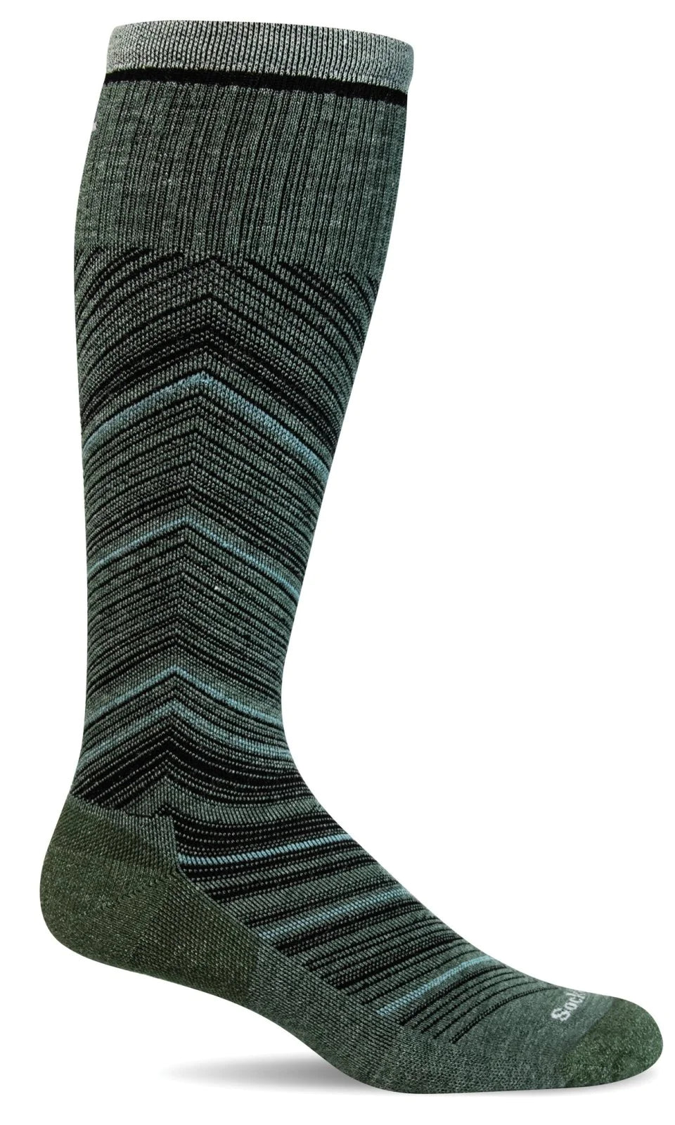 Socks with wool padding-Full Flattery | Wide Calf Fit | Women's Moderate Compression Knee-High