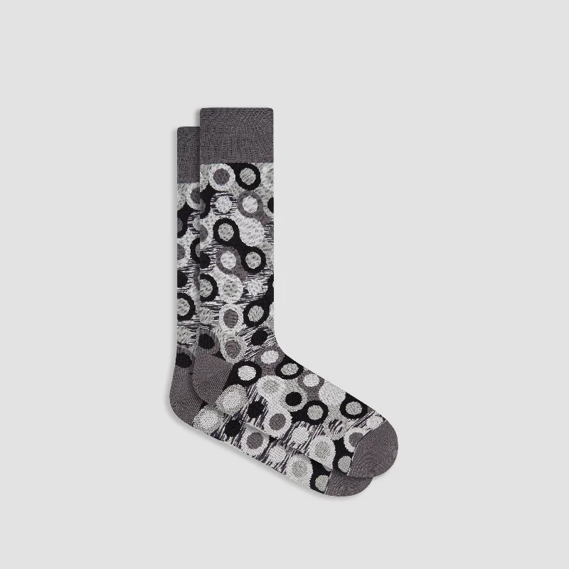 Socks with cartoon characters-Geometric Mid-Calf Socks