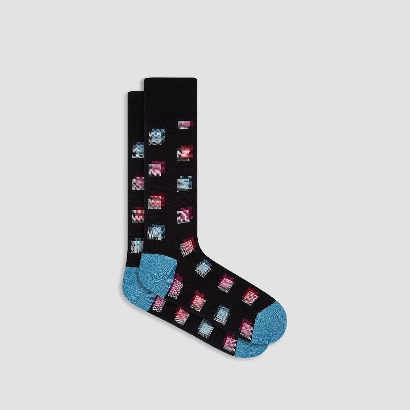 Compression socks with grip-Geometric Mid-Calf Socks