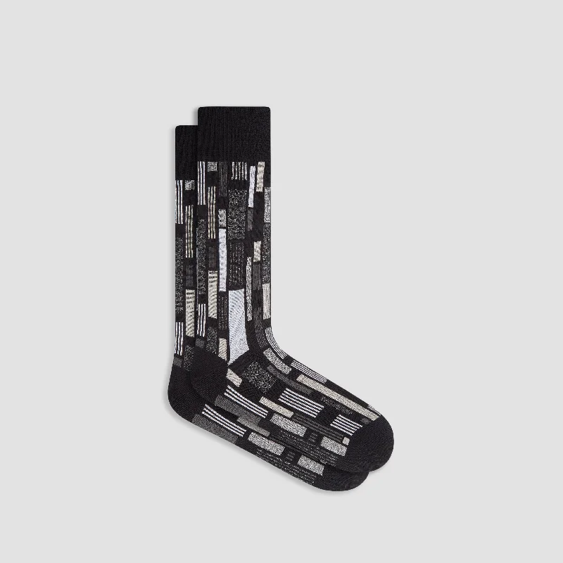 Vintage thermal socks-Geometric Mid-Calf Socks