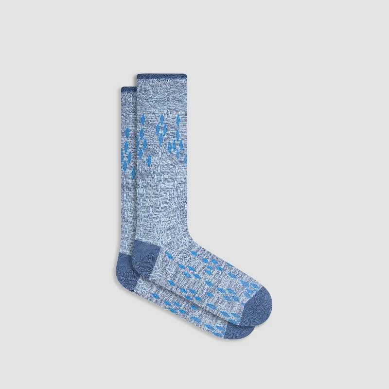 Fall knit socks-Geometric Mid-Calf Socks