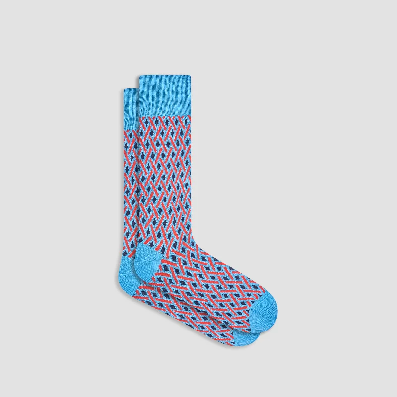 Crew socks for everyday use-Geometric Mid-Calf Socks