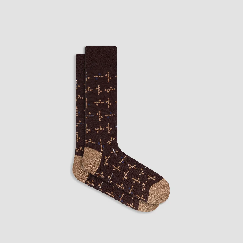 Spring wool socks-Geometric Mid-Calf Socks