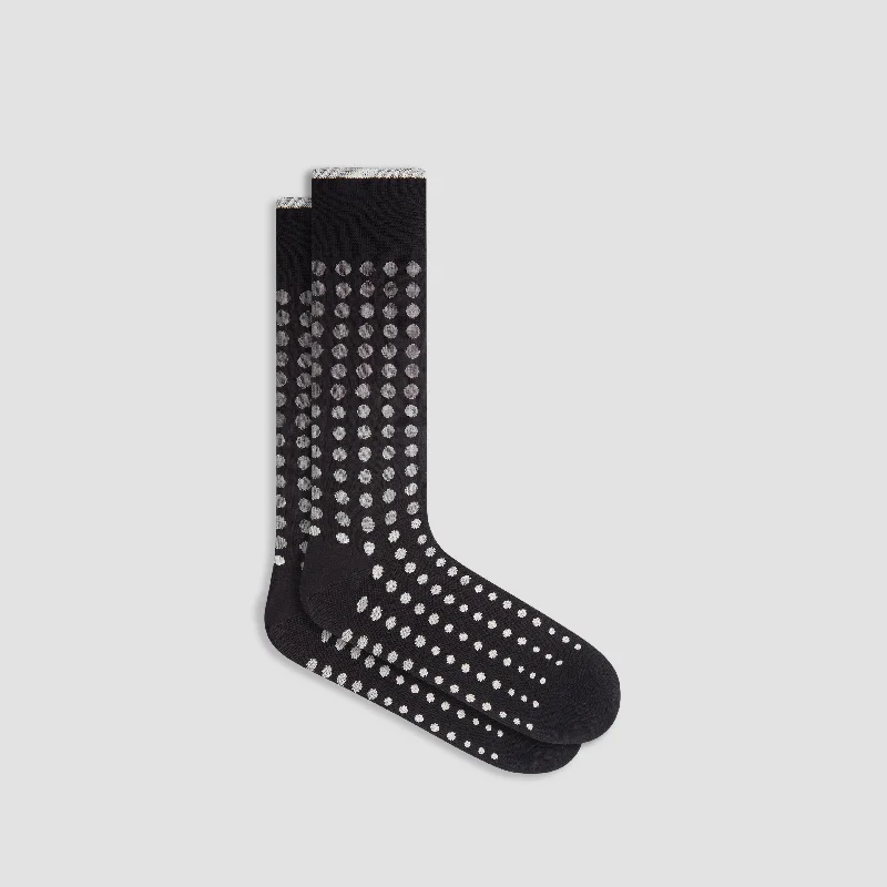 Socks with snow patterns-Gradient Dots Mid-Calf Socks