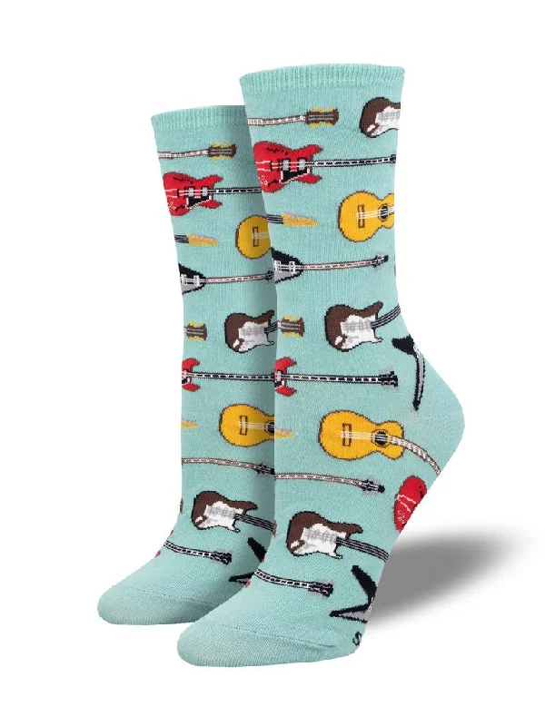 Socks with fleece softness-Guitar Riff | Women's Crew