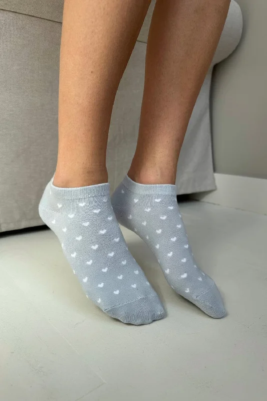 Striped socks for playful looks-Hearts Ankle Socks