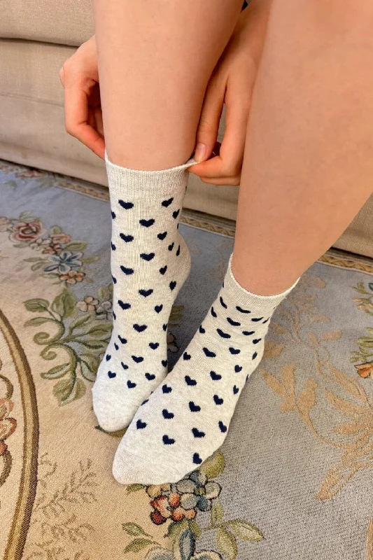 Plaid fleece socks-Hearts Socks