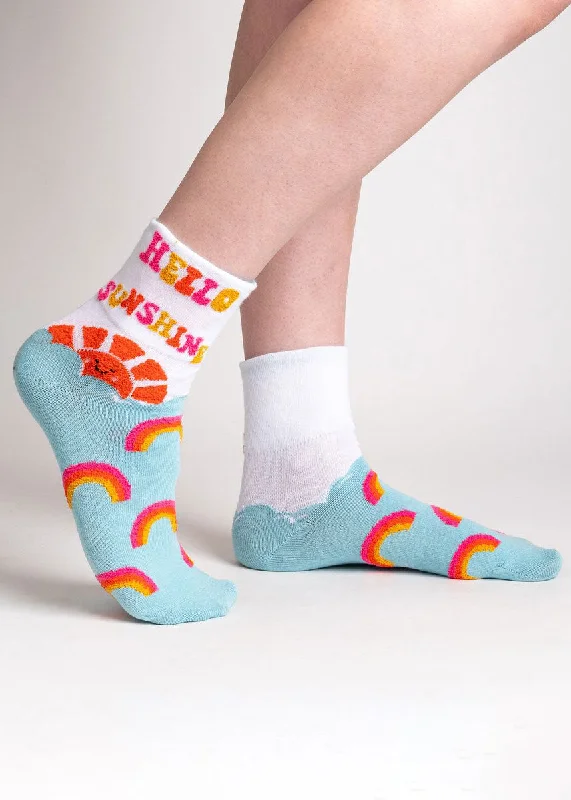 Camo wool socks-Hello Sunshine Cuff Ankle Socks