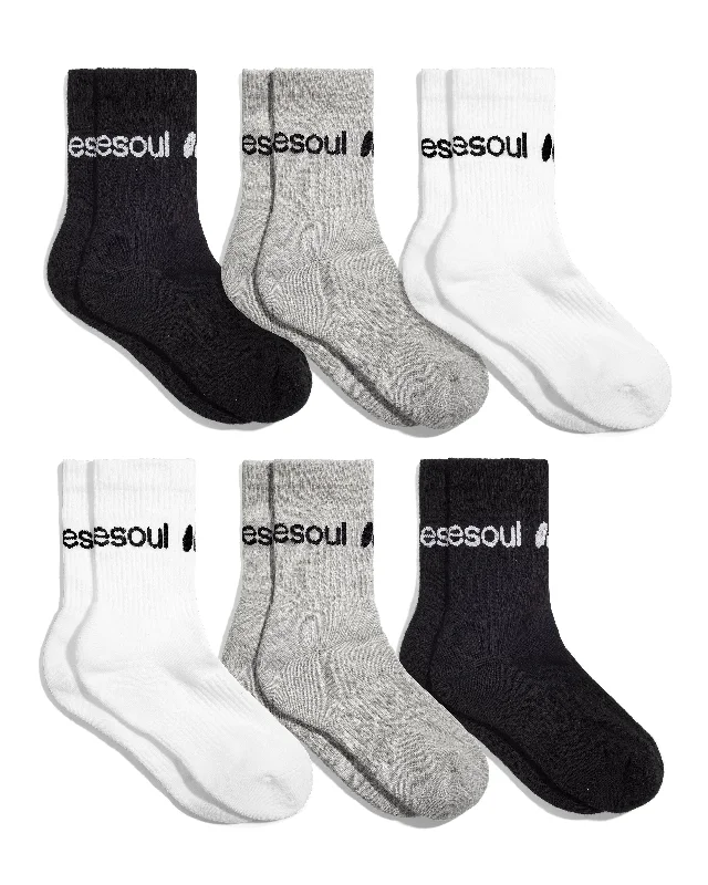 Socks with fleece warmth-High 6 Pack Basic