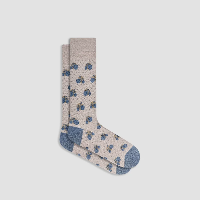 Polka dot fleece socks-High Wheel Mid-Calf Socks