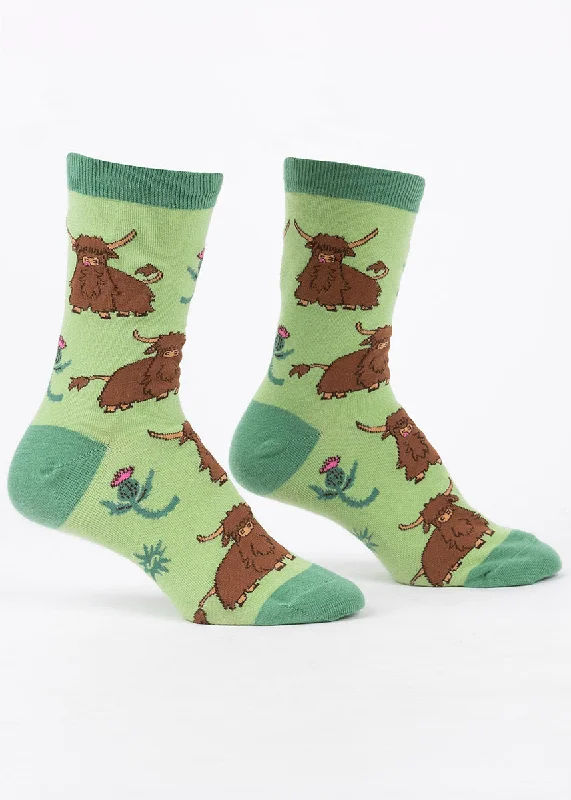 Solid fleece socks-Highland Cows Women's Socks