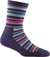 Durable athletic socks-Women's Hiker Decade Stripe Micro Crew Midweight Blackberry