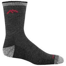 Textured knit socks for fall-Men's Hiker Micro Crew Midweight Cushion Black