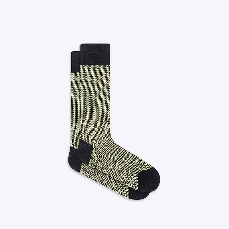 Blue thermal socks-Hound's Tooth Mid-Calf Socks