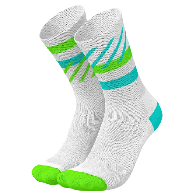 Summer knit socks-Incylence - Running Disrupts Long Sock - Green Cyan