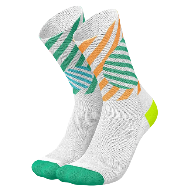 Athletic socks with padding-Incylence - Running Globes Long Sock - Orange Green