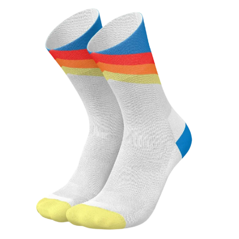 Striped athletic socks-Incylence - Running Grades Long Sock - Blue Inferno