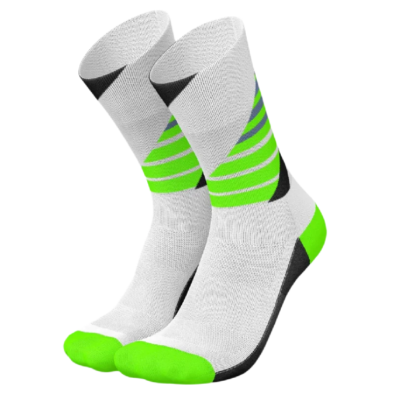 Socks with floral accents-Incylence - Running Ladders Long Sock - Black Green