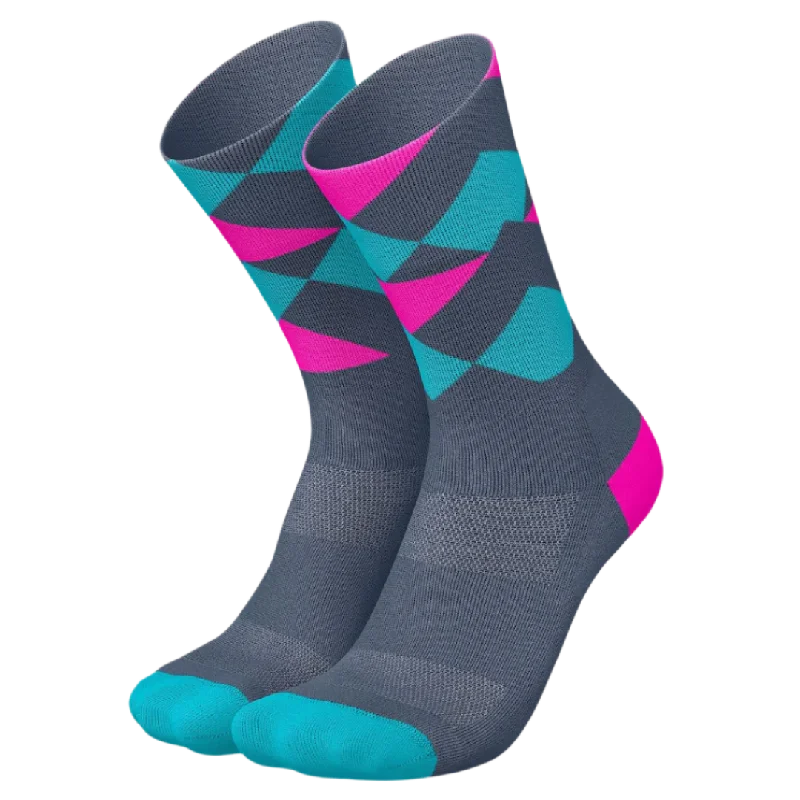 Socks with snowflake designs-Incylence - Running Peaks Long Sock - Zucchero Cyan