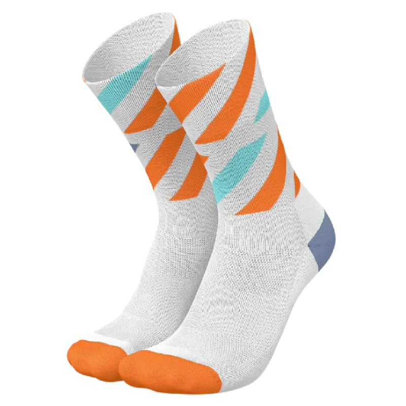 Fall cotton socks-Incylence - Running Platforms Long Sock - White Orange