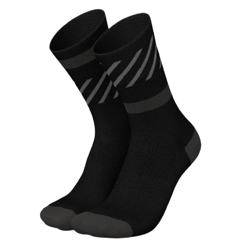 Luxury cashmere socks-Incylence - Running Disrupts Long Sock - Black