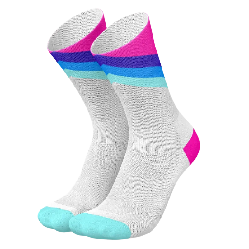 Solid fleece socks-Incylence - Running Grades Long Sock - Blue Pink