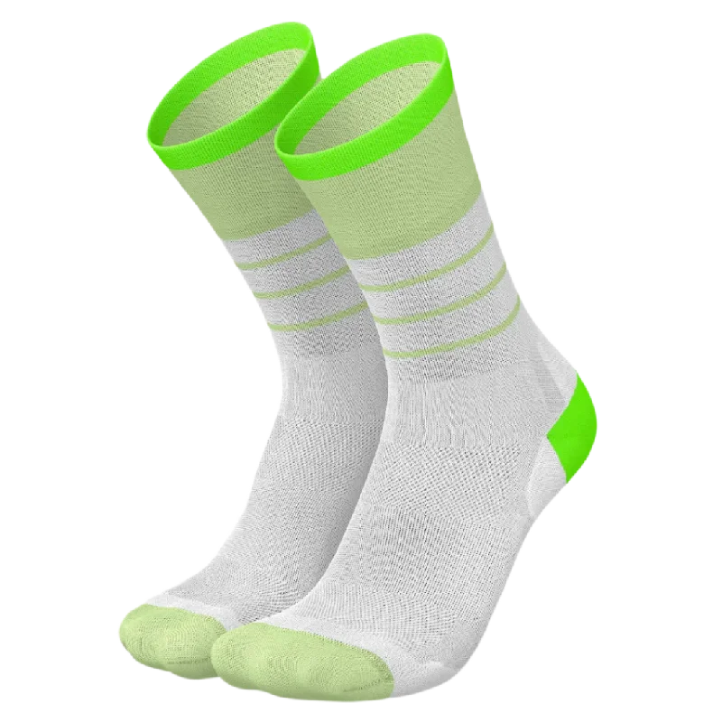 Wool socks for winter warmth-Incylence - Ultralight Stripes V2 Long Sock - Green