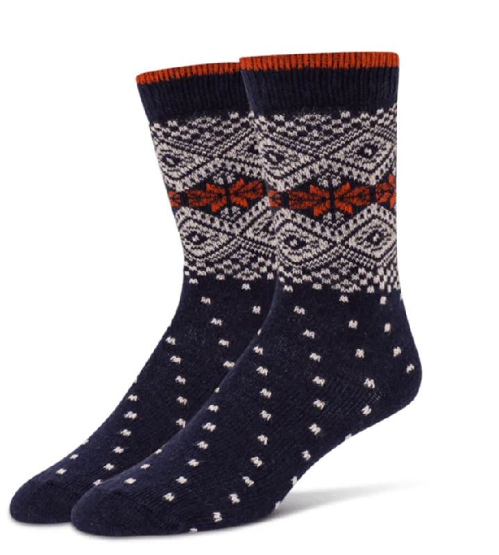 Moisture-wicking silk socks-Ingrid Flurries | Women's Crew