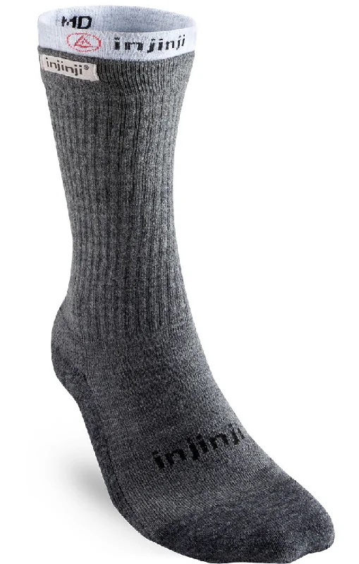 Socks with snow patterns-Injinji Men's Liner + Hiker - Crew