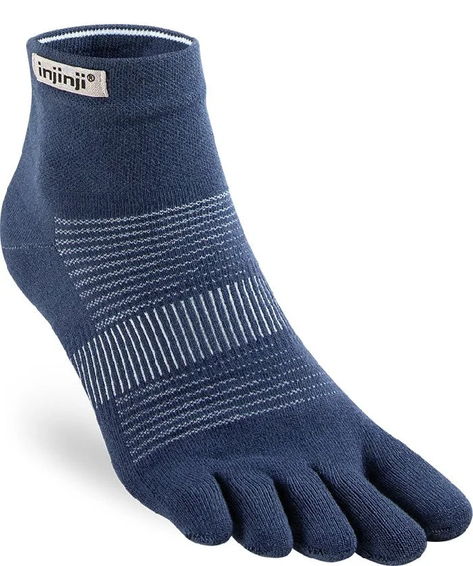 Socks with camo weave-Injinji Run Lightweight - Mini Crew