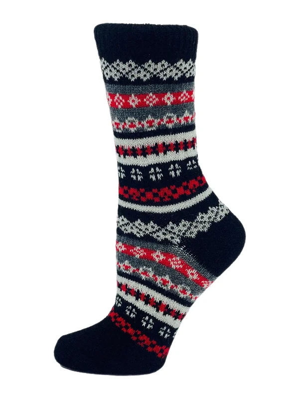 Striped wool socks-Kathleen | Women's Crew