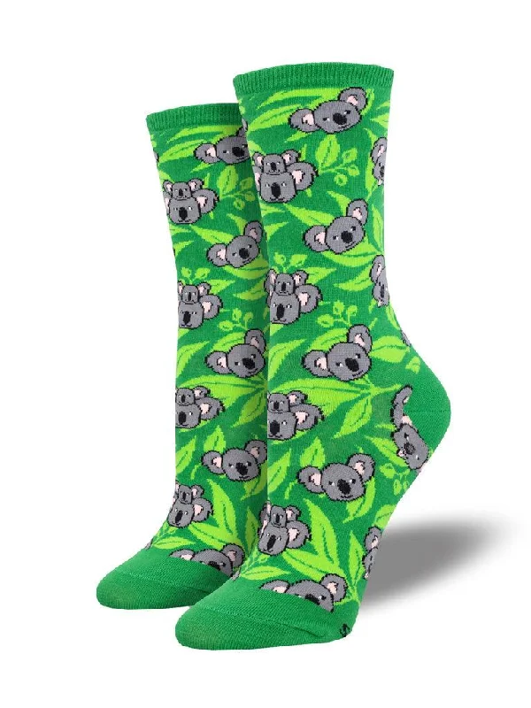 Socks with cotton cushion-Koala Face | Women's Crew