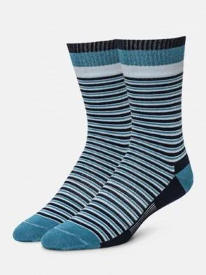 Custom cotton socks-Leilani Sparkle Stripe | Women's Crew