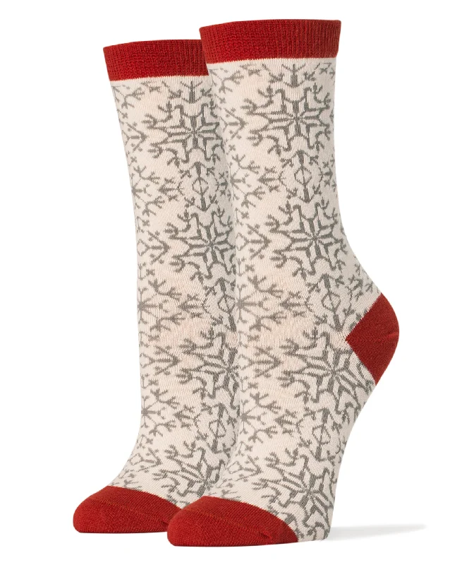 Moisture-wicking cotton socks-Let it Snow