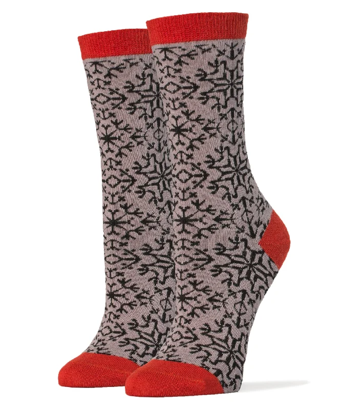 Striped knit socks-Let it Snow