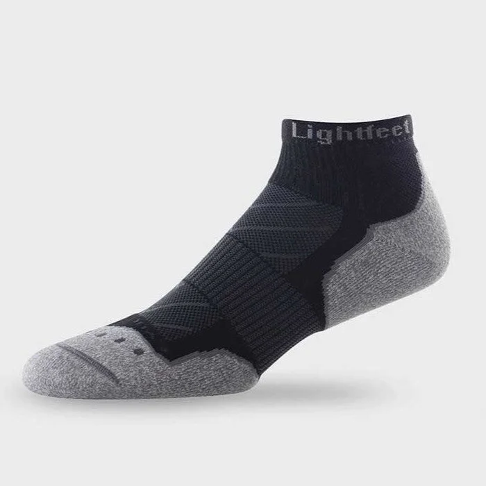 Camo knit socks-Lightfeet Evolution Sock | Midweight | Mini Crew | Black