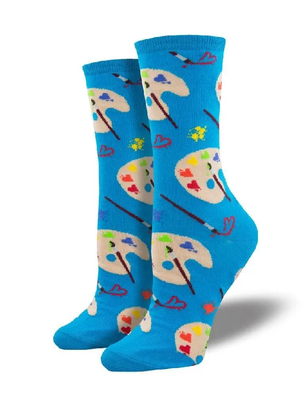 Summer silk socks-Lovely Art | Women's Crew