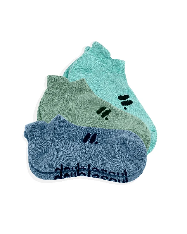 Eco-friendly fleece socks-Low 3 Pack Lilypad