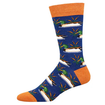 Durable athletic socks-Many Mallards | Men's Bamboo Crew