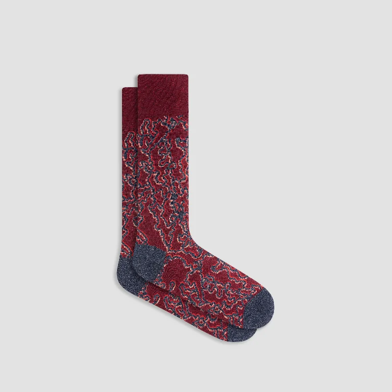 Summer wool socks-Marbled Mid-Calf Socks