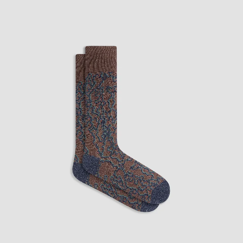 Budget cotton socks-Marbled Mid-Calf Socks