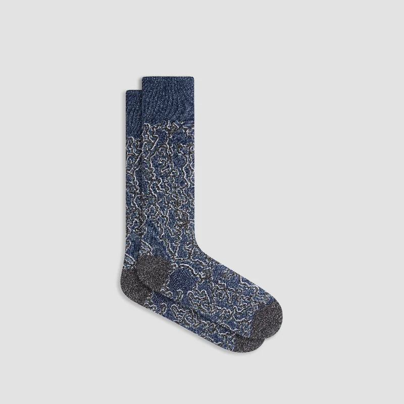 Eco-friendly fleece socks-Marbled Mid-Calf Socks