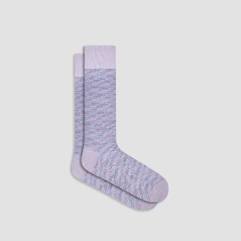 Handmade bamboo socks-Marled Mid-Calf Socks