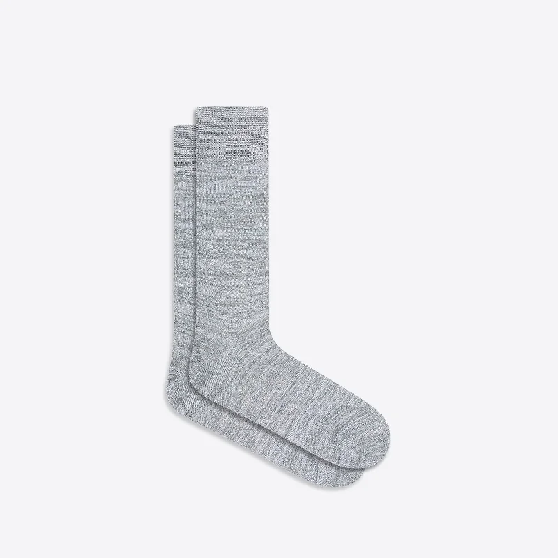 Floral wool socks-Heathered Mid-Calf Socks