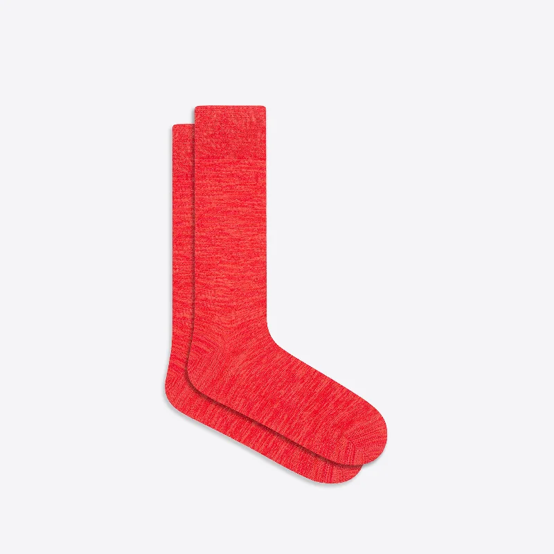 Solid cotton socks-Heathered Mid-Calf Socks