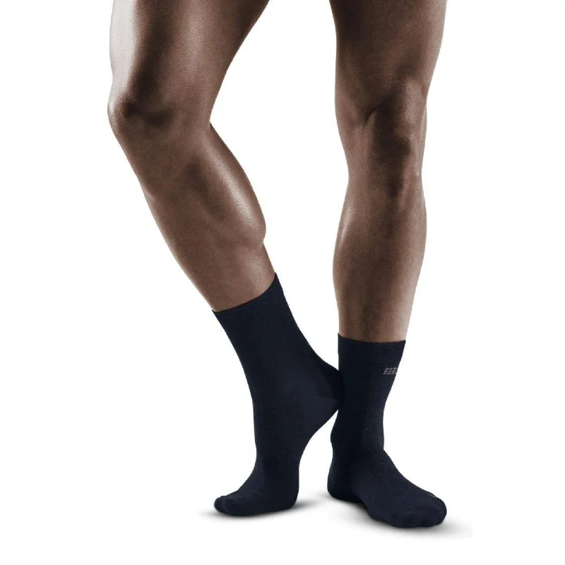 Luxury wool socks-CEP Allday Merino Mid Cut Compression Socks, Men