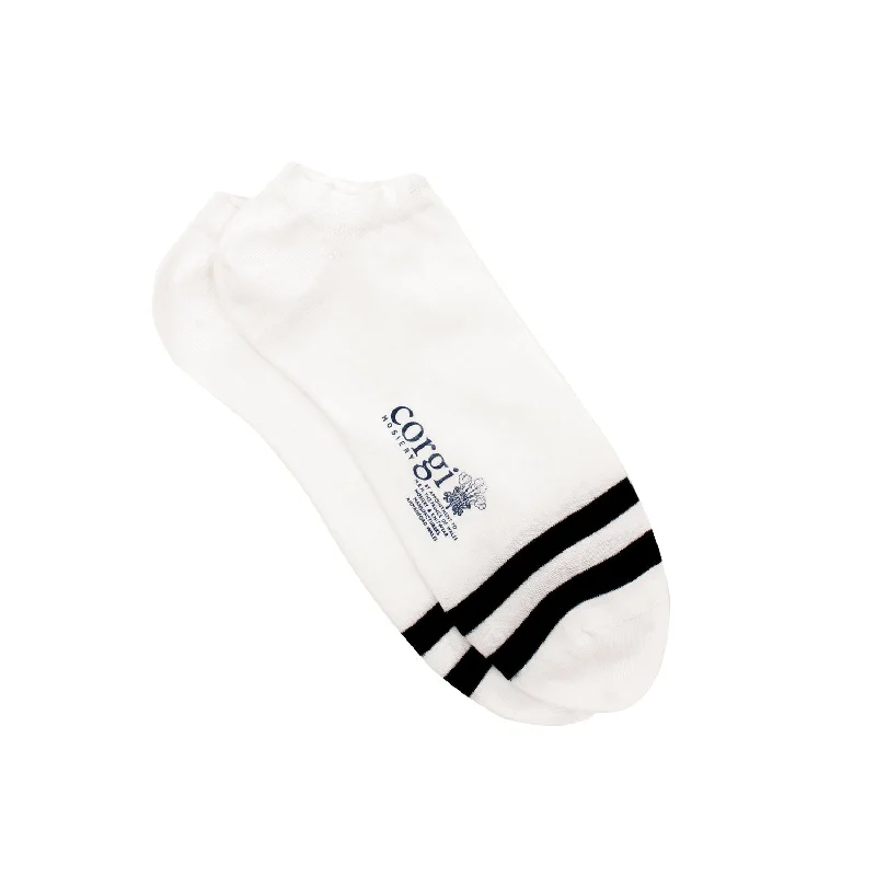 Solid thermal socks-Men's Stripe Cotton Trainer Socks