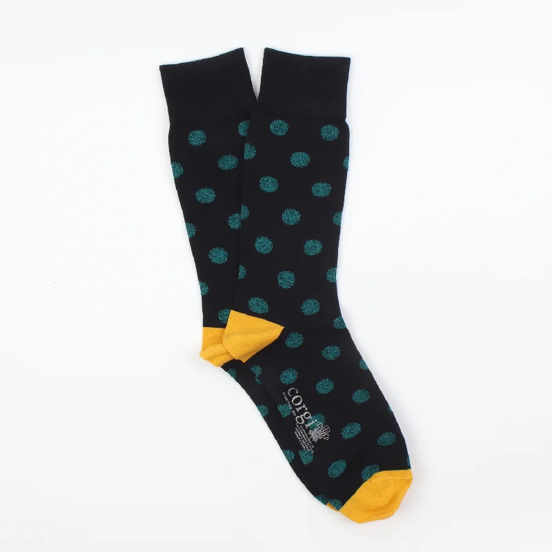 Moisture-wicking knit socks-Men's Marl Spot Cotton Socks