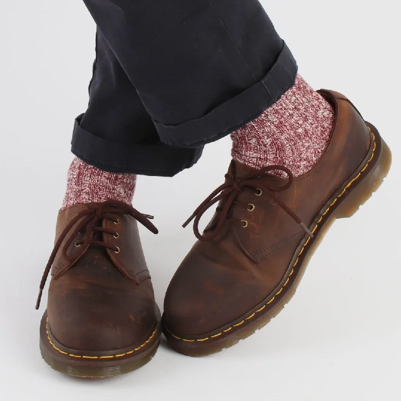 Cashmere socks for premium softness-Men's Pure Cotton Marl Boot Socks