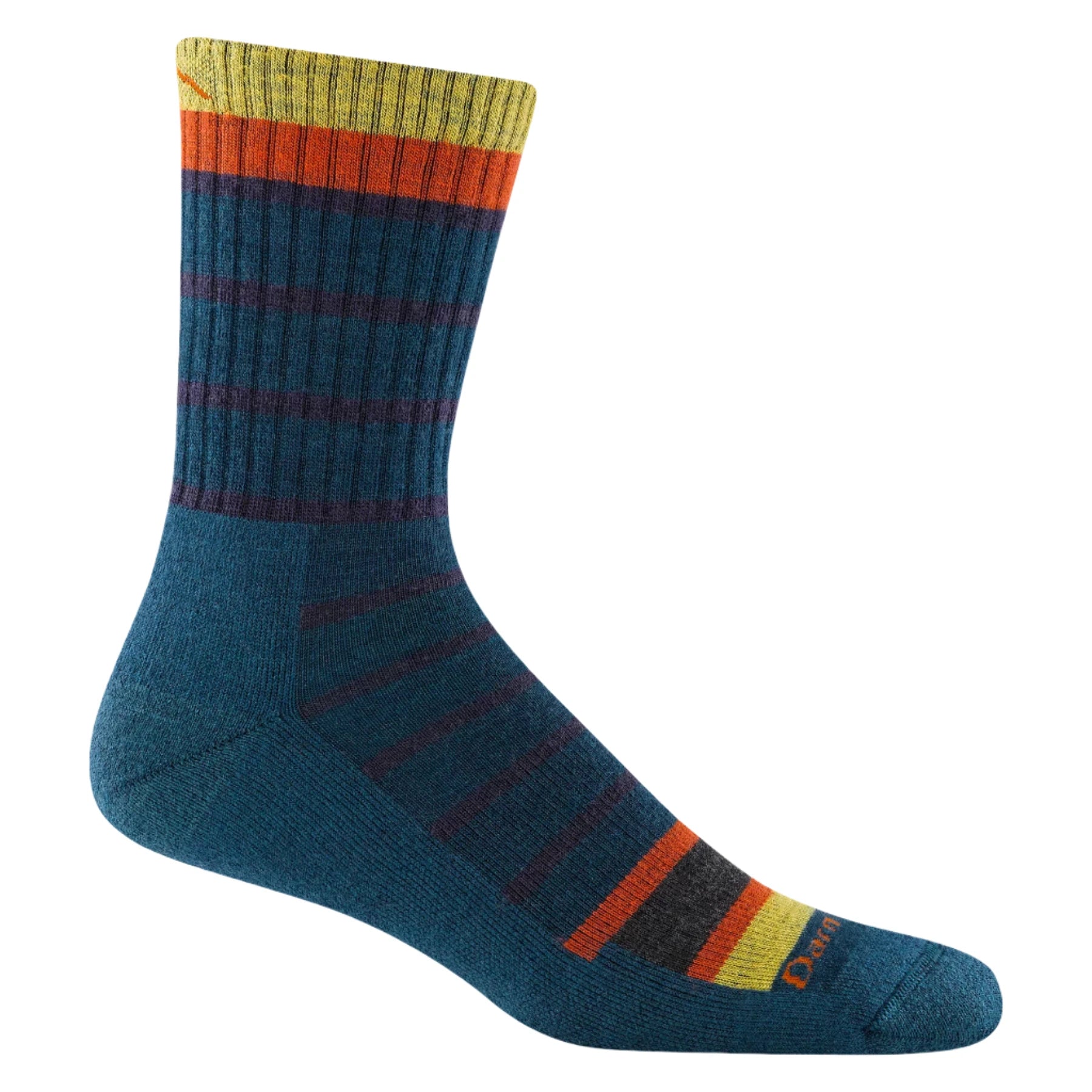 Compression socks with stretch-Men's Via Ferrata Micro Crew Midweight w/Cushion Dark Teal